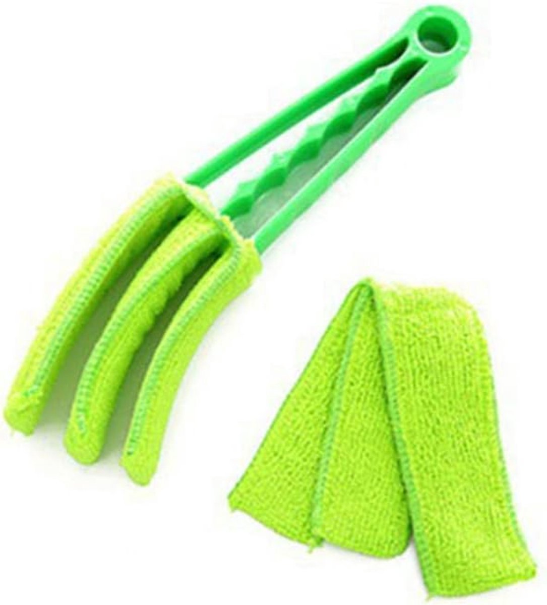 Jaloezie reiniger - Raamluiken stof - Stof verwijderen - 3 reinigingsbladen - 21 cm - Groen