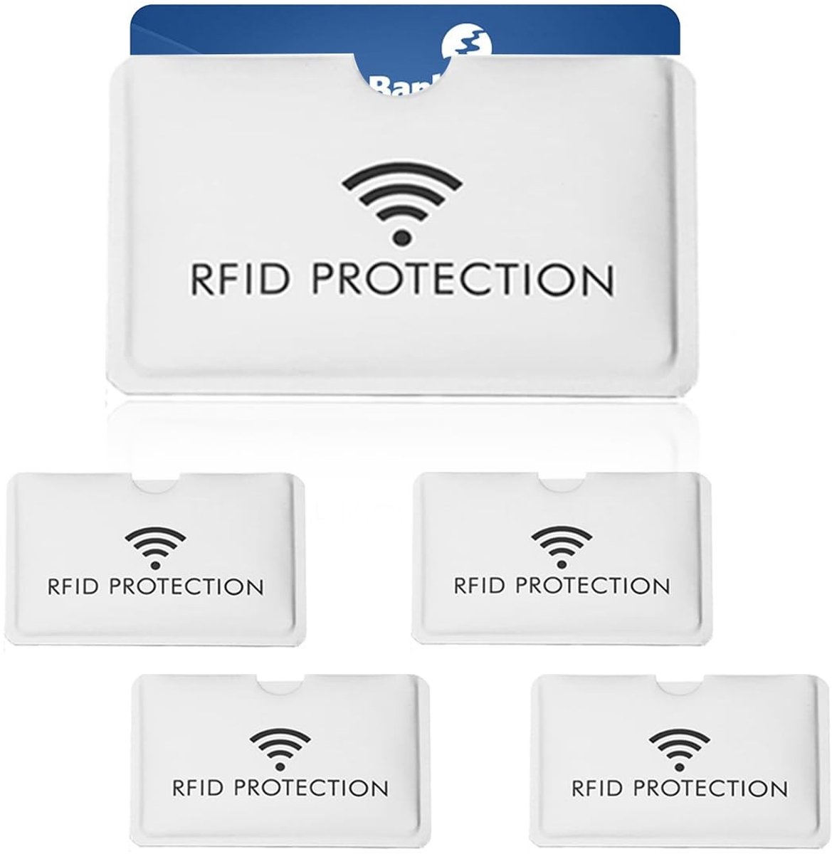 Dailygoods- RFID-kaarthouders 5 stuks - Diefstalbeveiliging - Creditcardbescherming - Antifraude - Contactloze Betaling - Duurzaam materiaal - Creditcardhoes