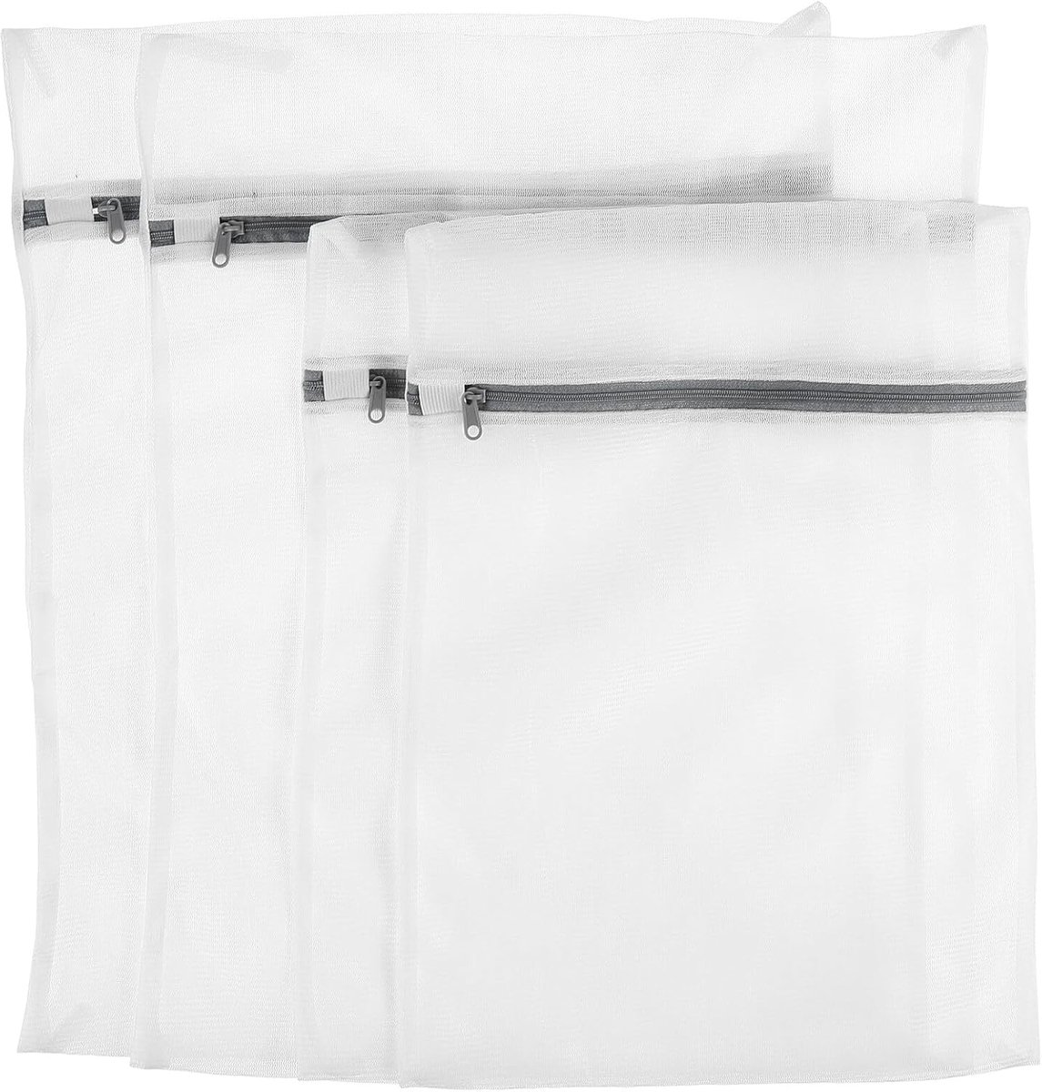 Fijne Waszakken - Beschermnetten - Delicate Kleding Wassen - Machineveilige Rits - 50x40cm - Grijs