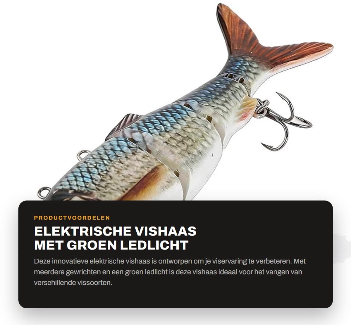Dailygoods - Elektrische Vishaas met Groen Ledlicht