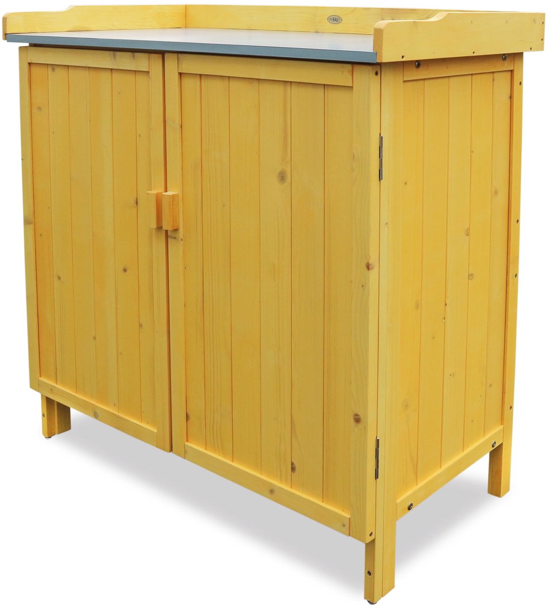 Dailygoods- Tuintafel met onderkast - Werkblad 100 cm - Ruimtebesparend - Opslag - Geschikt voor tuinieren/barbecue - Slimme oplossing - Tuinkast