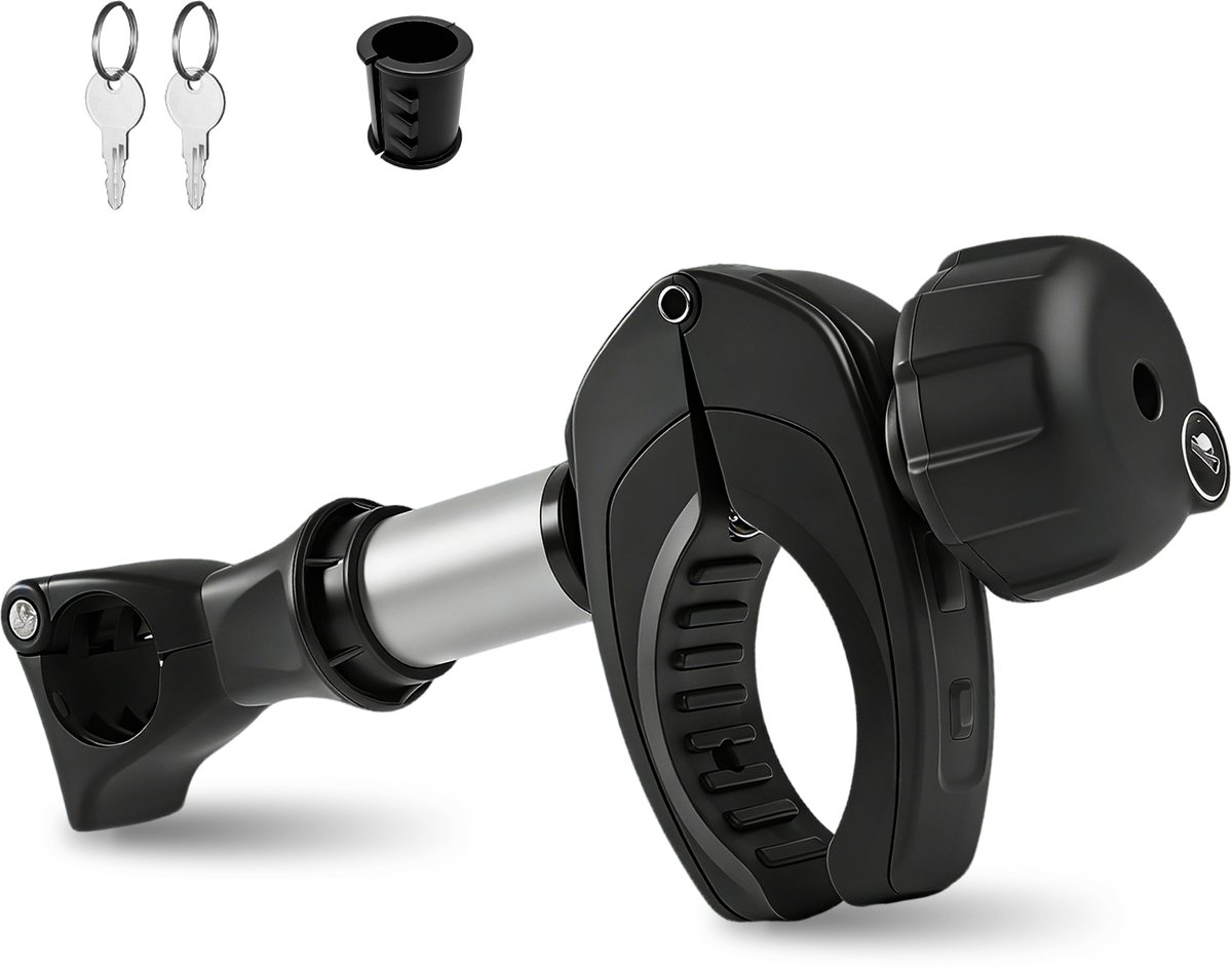 Zilveren Framehouder Fietsendrager Afsluitbaar – 26 cm – Voor Eerste Fiets – Universele Fietsklem Caravan & Camper