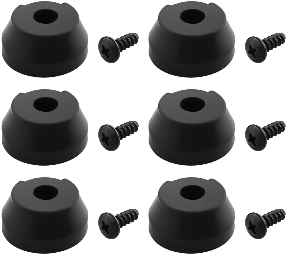 Solidchoice- Rubber Cane Tips Antislip - 6 Stuks - Inschroefbaar - Vervangingen voor Hurrycane/Freedom Edition - Rubber - Slijtvast - Wandelstokvoetjes