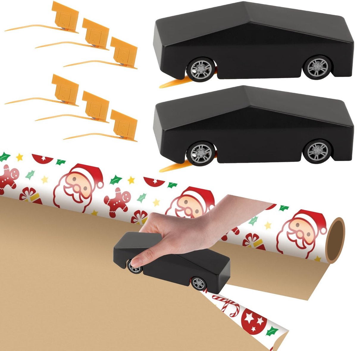 Solidchoice- Cadeaupapiersnijder met 6 Bladen - Verpakking Papier Snijder - Snijmechanisme - Geschikt voor Kraftpapier - Eenvoudig in Gebruik - Voor Cadeauverpakking - Papercutter