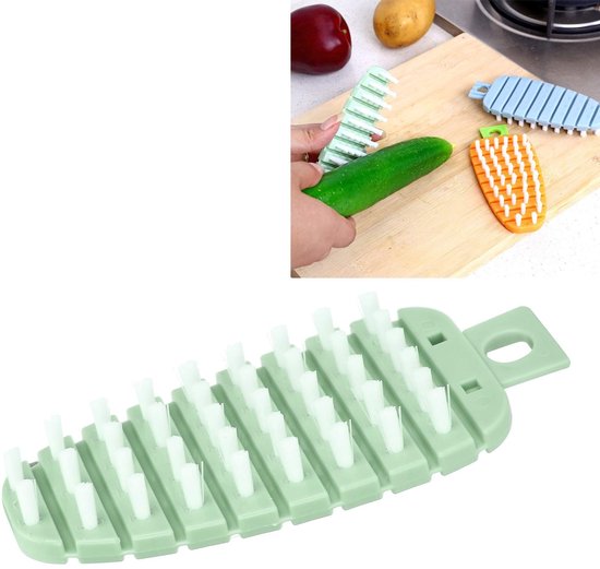 Solidchoice- Groenteborstel Schattig Keukengerei - Aardappelborstel - Vouwbaar - PP/PE - 14 x 6 cm - Lichtgewicht 44 g - Schoonmaakborstel van Solidchoice — afbeelding 2
