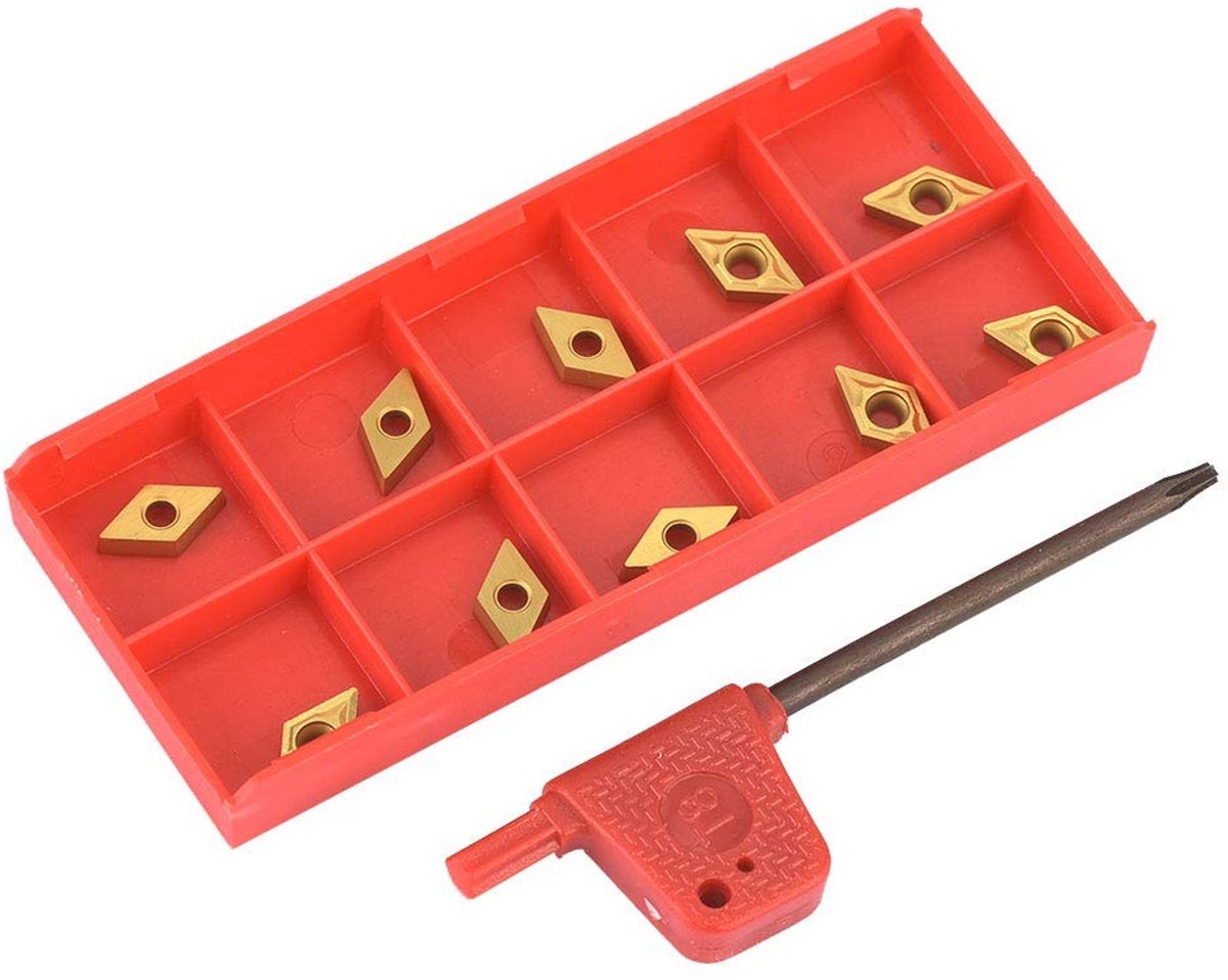 Solidchoice- Carbide Insert 10PCS - Snijplaat Hobby - Snijden van Staal - Verbeterde Snijefficiëntie - Veilig en Duurzaam - Geschikt voor Diverse Bewerkingstaken
