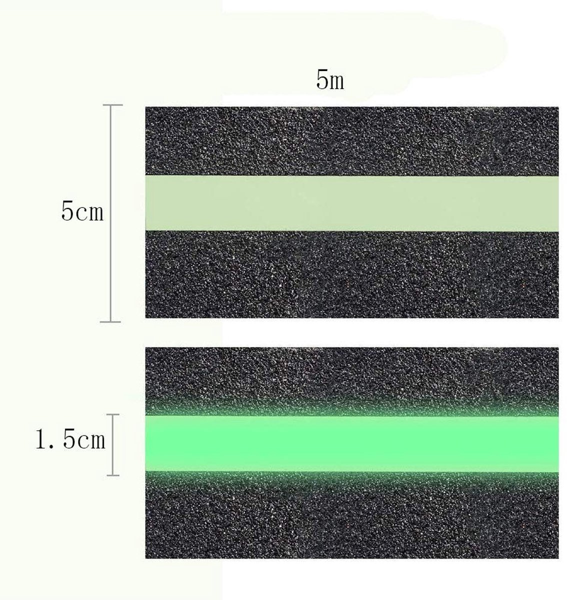 Solidchoice- Antislip Tape - Glow in het Donker - 50 mm x 5 m - Antislip Tafelkleed - Antislip Tapijt - Weerbestendig - Schurende Grip - Veiligheidstape