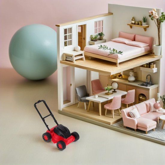 Solidchoice- Miniatuur Grasmaaier - Realistisch Tuingereedschap - Poppenhuisdecoratie - Micro Landschapsaccessoire - Compact en Aanpasbaar - Gedetailleerd Figuur van Solidchoice — afbeelding 2