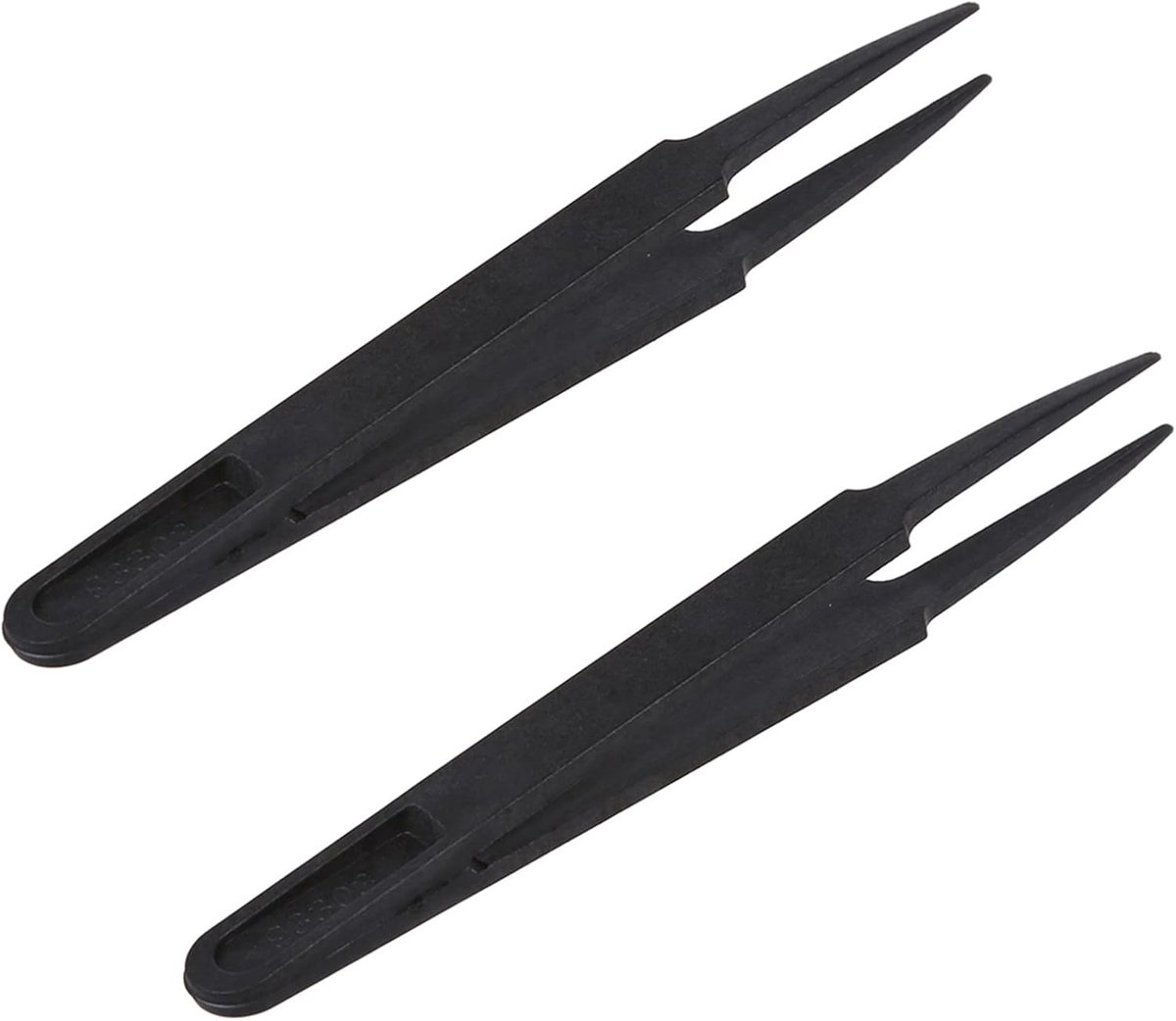 Plastic Pincet - Reparatie Tool - Precisie Werk - Antistatisch - 2 Stuks - Zwart