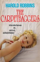 Boek 'The Carpetbaggers' van Harold Robbins met de tekst 'In the sixties there was sex, rock & roll, and Harold Robbins!'