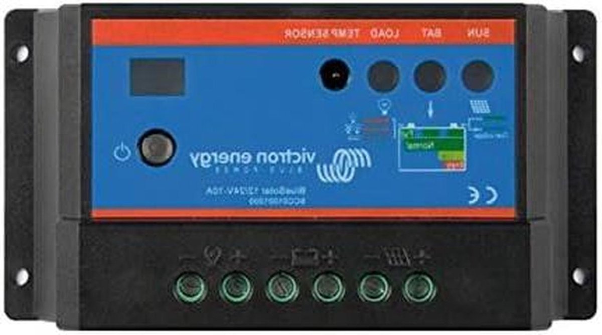 Zonnelaadregelaar - Energiebeheer - Zonne-energie laden - LCD Display - 1 stuk - Grijs