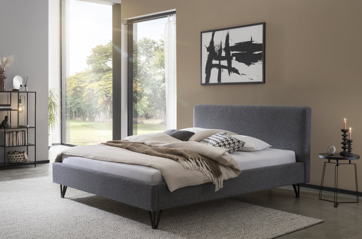 Bed Box Wonen Gestoffeerd bed Torino 140x220