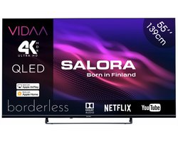 Salora QLED55UV1 - 55 inch QLED Smart TV - 4K Ultra HD - VIDAA - Zwart