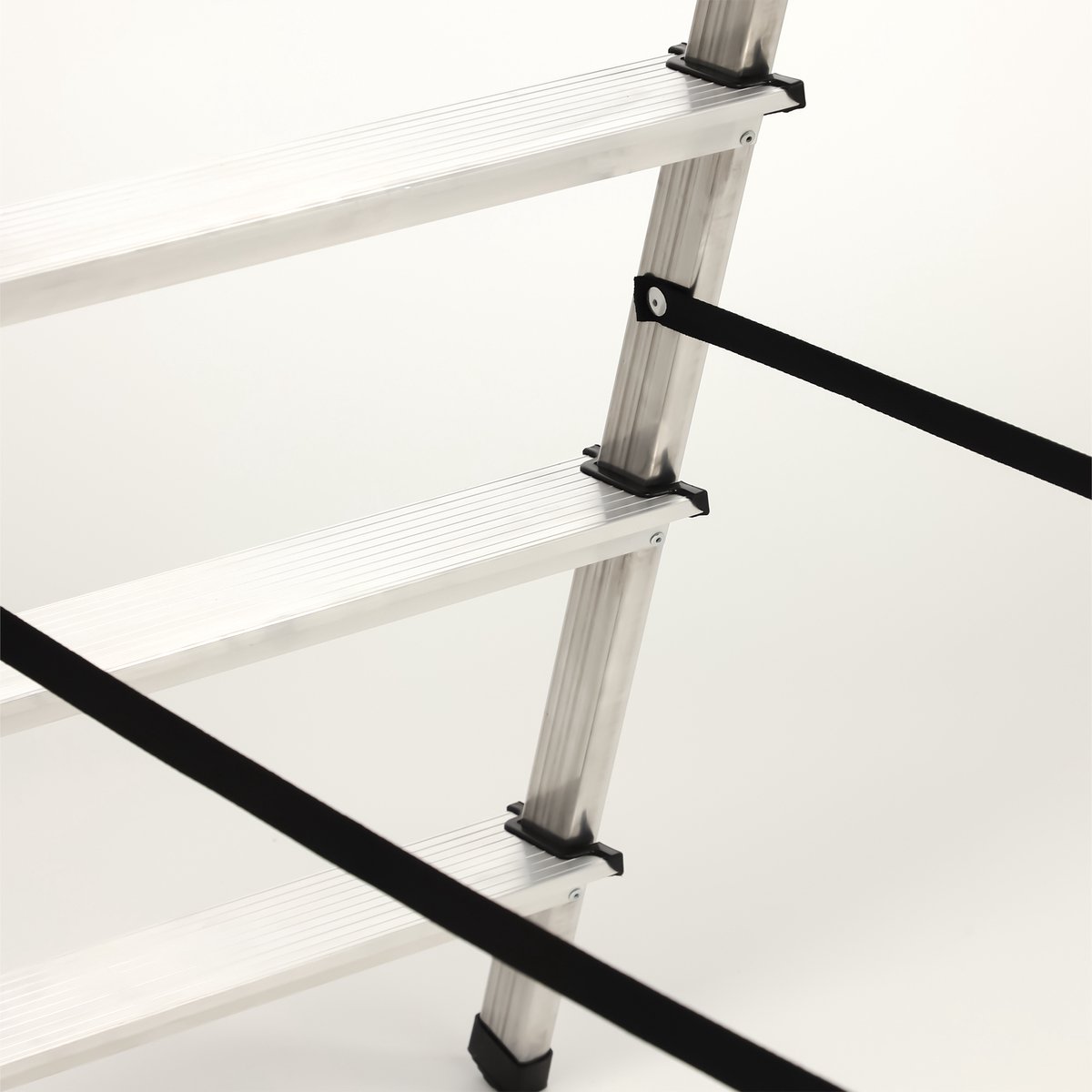 KADAX Huishoudladder, trapladder in 5 versies, vouwladder met draagvermogen tot 125 kg, inklapbare dubbelzijdige multifunctionele ladder, aluminium ladder met antislip voeten (8 treden) – foto 2