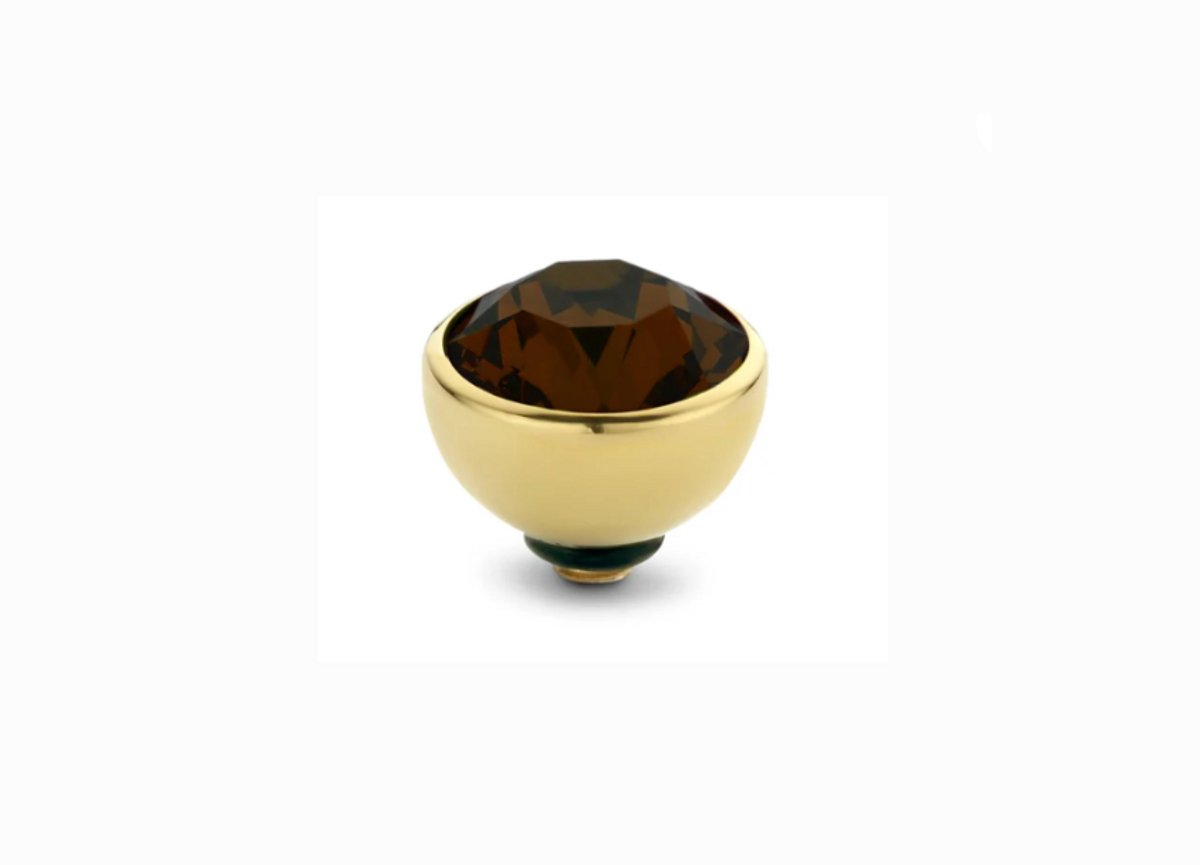 Melano Twisted Basic CZ Goud 8mm Coffee