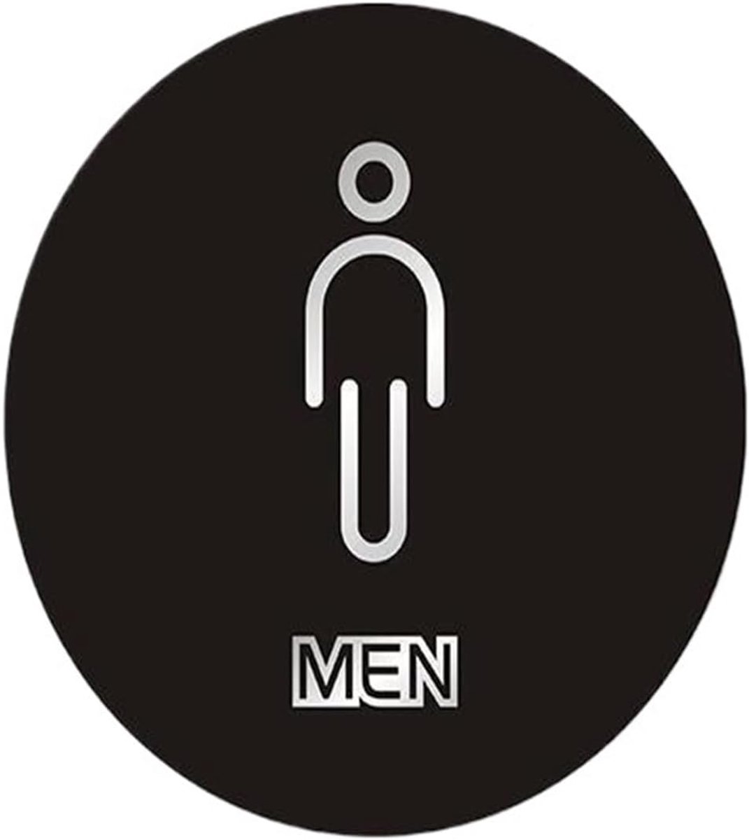 Toiletdeurbord - Wandbord Badkamer - Locatie Aangeven - Ronde Vorm - 16x16cm - Veelkleurig