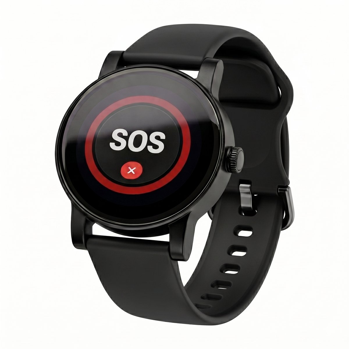 mijnSOS.nl-extra-lange-horlogeband-zwart-22mm-universeel- XL -Bandje- Druksluiting