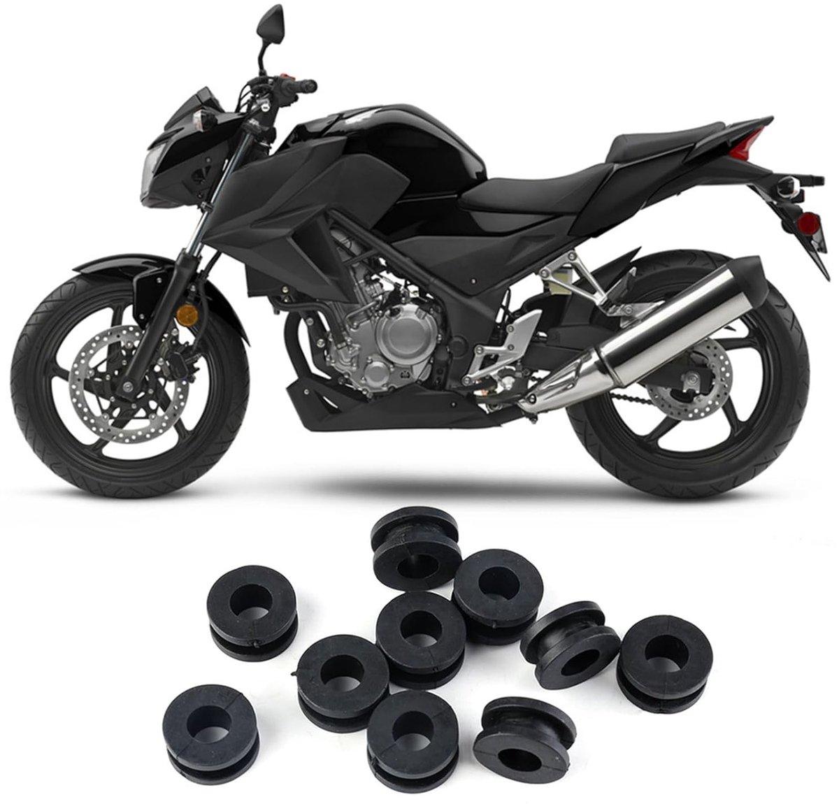 Set van 10 rubberen schijfjes voor motortrim, ideaal voor bescherming en afwerking