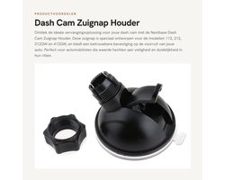 Dailygoods- Zuignap Vervangingsonderdeel - Zuignap Houder - Compatibel met Nextbase Dash Cam 112/212/312/412GW - Kogelgewricht - Sterke Bevestiging - Klein Formaat - Dashcamhouder