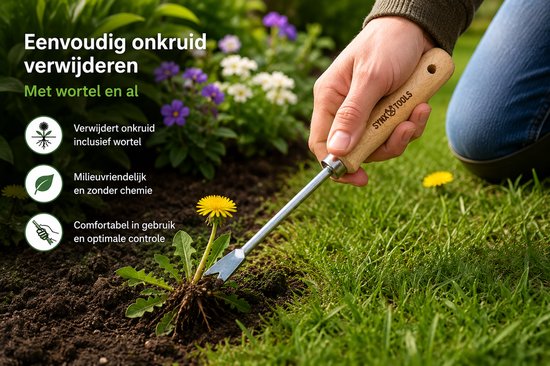 Synx Tools Handonkruidsteker - tuingereedschap - paardenbloemsteker - onkruidverwijderaars - onkruidsteker van Synx Tools — afbeelding 3