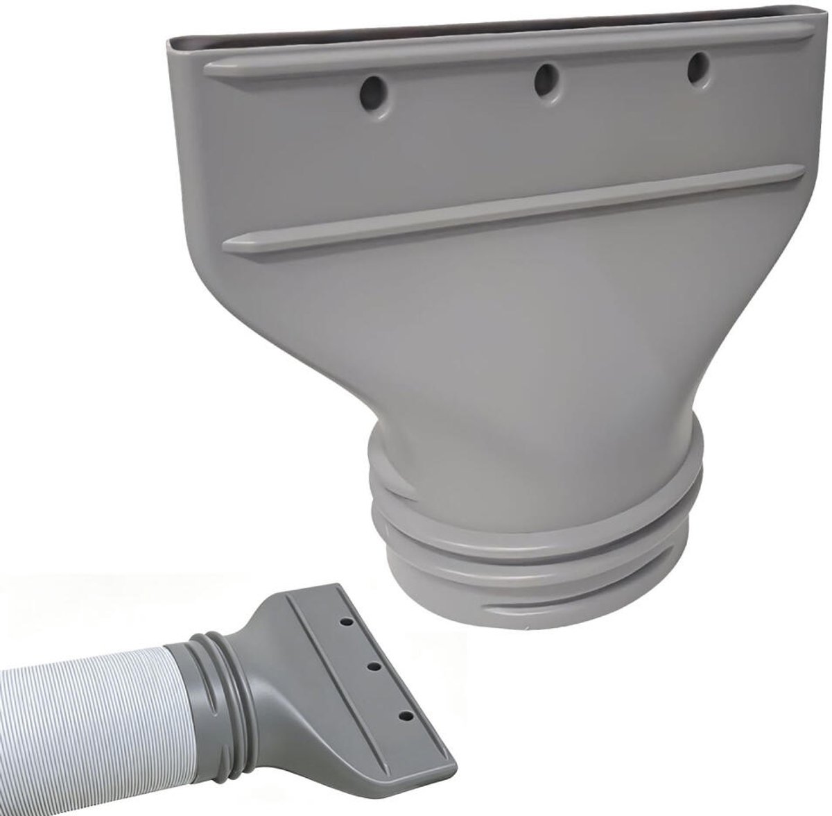 Koppelstuk Mobiele Airco Afvoerslang - voor Ø13-15cm Afvoerslang airco slang - Airco Afvoer Koppeling - Airconditioning Afvoerslang Adapter Plat - Slang Verbinding - Conditioner Uitlaatslang Connector - Accessoires voor ramen, Afzuiging, Droger