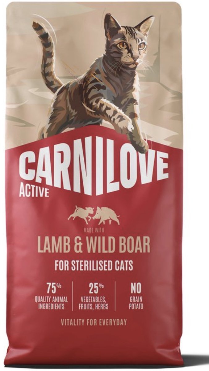 Carnilove Carnilove granenvrij Lam & Wild Zwijn Sterilised 6kg