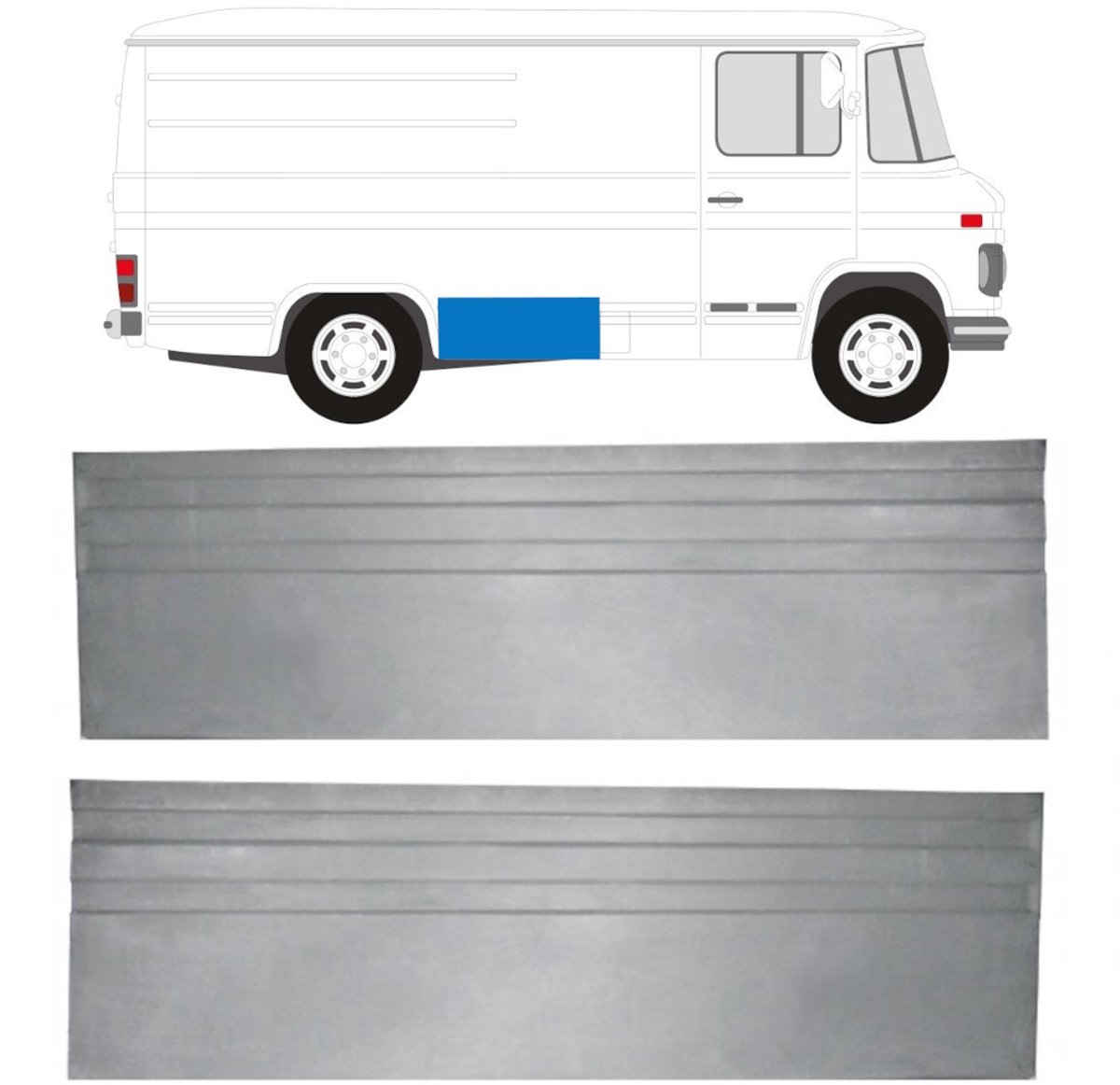 Reparatiepaneel set voor Mercedes 406-608D 1968-1986 / Links + Rechts