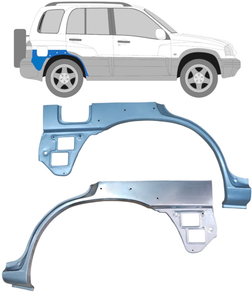 Reparatiepaneel achterspatbord voor Suzuki Grand Vitara 1997-2005