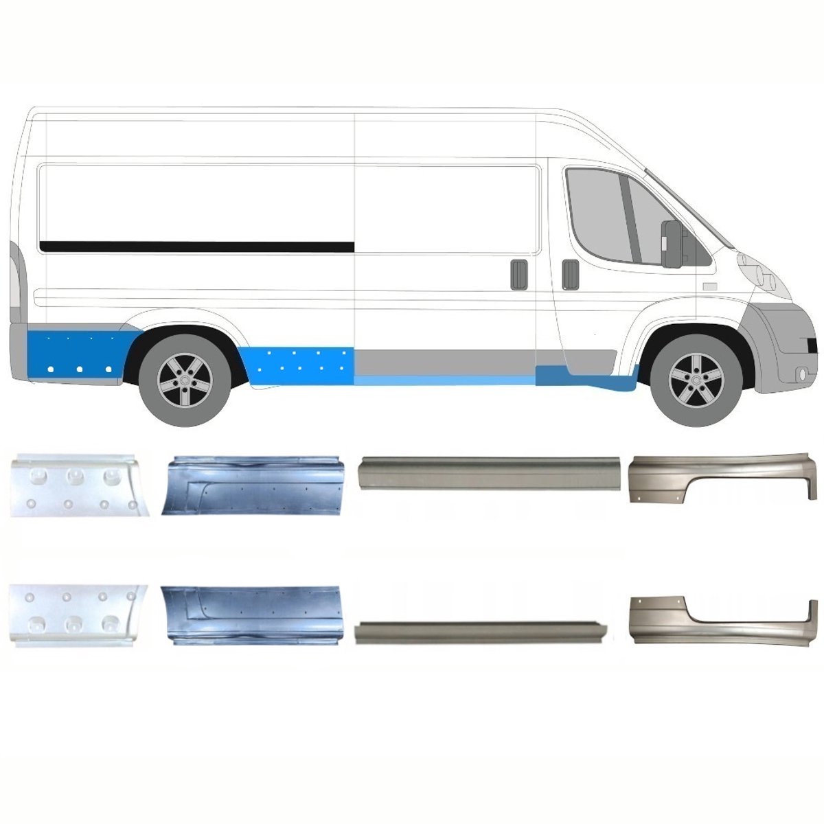 Reparatie dorpel voor Citroen Jumper 2006-2026 / Links + Rechts / Set