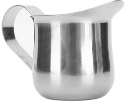 Melkopschuimkan - Opschuimer kannetje - Cappuccino maken - Roestvrij staal - 50 ml - Zilverkleurig