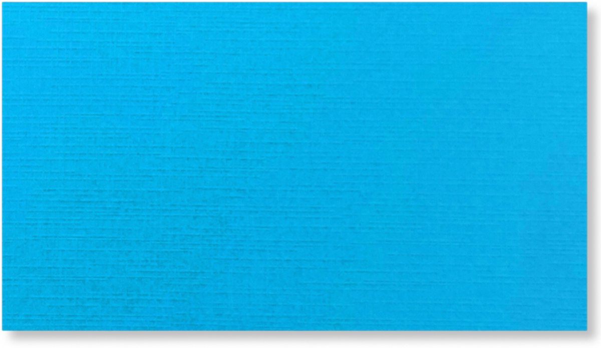 Cards & Crafts 100 x Linnenkarton Hemels Blauw - Vierkante Kaarten Karton - Linnenpapier - Cardstock 27x13,5cm - 250g/m²