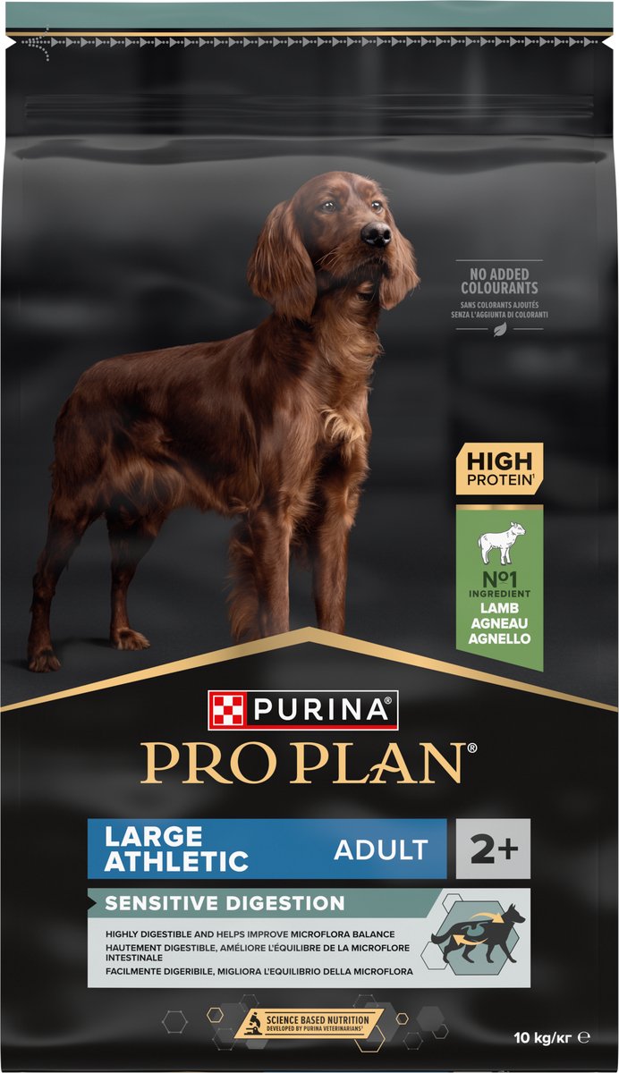 PURINA® PRO PLAN® Sensitive Digestion Large Athletic Adult - Hondenvoer Droogvoer - Lam - 10 kg