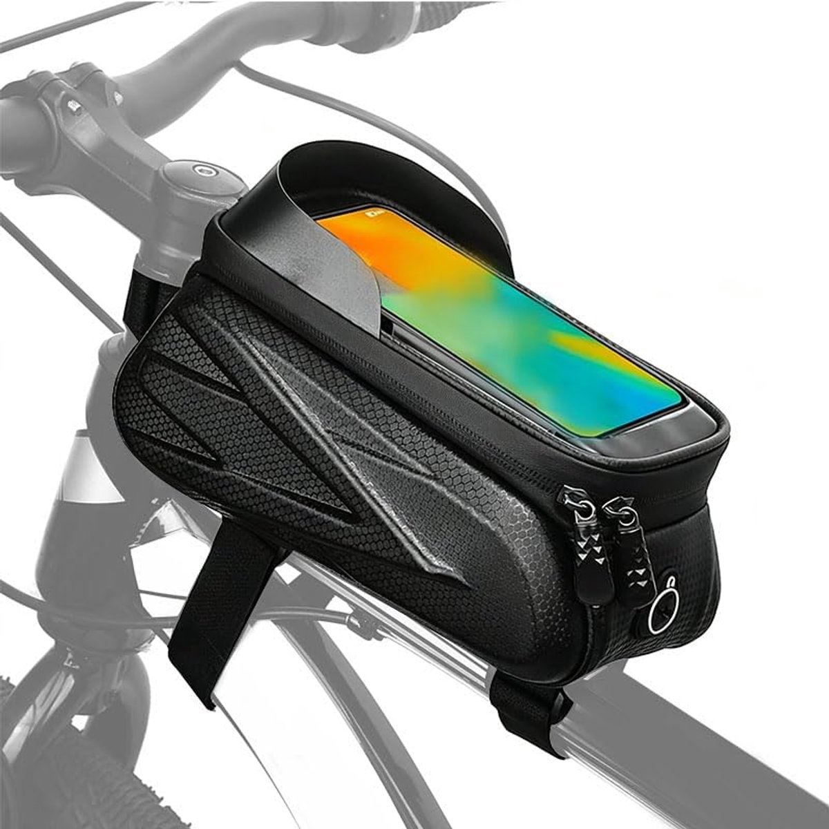 Fietsframetas - Bovenbuistas - Fietsen Organiseren - Waterbestendig Materiaal - 1.5 Liter - Zwart