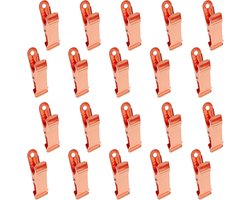 Clips - 30 Stuks - Kleine Klemmen - Mini-metalen klemmen - Knijpertjes - Fotoknijpers - Decoratie - Geschikt voor kleding, foto's, gordijnen, badkamer - 4×1.3cm - Roségoud