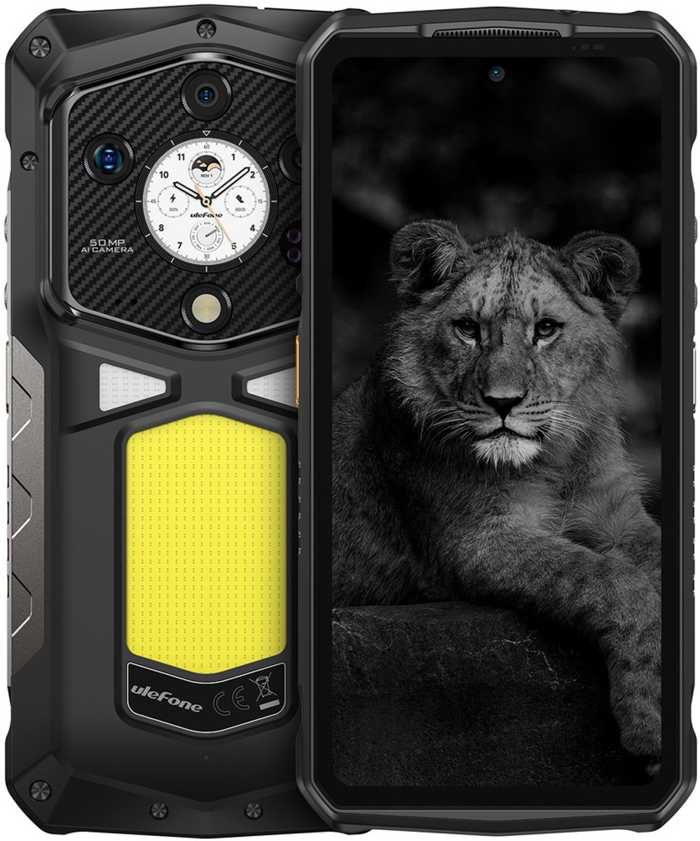 Rugged Smartphone Ulefone Armor 29 Pro 5G D-7400 16GB 512GB 21200-120W A15, Night, Light, Watch Display