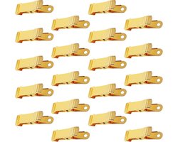Clips - 30 Stuks - Kleine Klemmen - Mini-metalen klemmen - Hangende krokodillenklemmen - Geschikt voor kleding, foto's, gordijnen, badkamer - 4×1.3cm - Goud