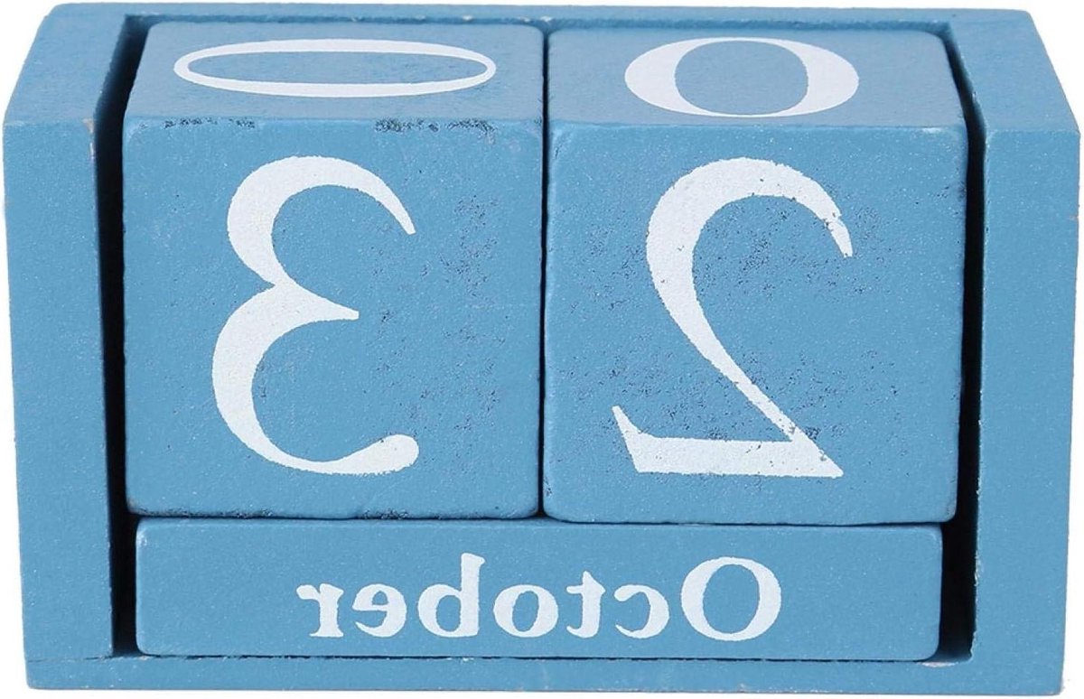 Houten Kalender - Bureau Kalender - Decoratie Thuis - Herbruikbaar Jaarlijks - Niet Gespecificeerd - Zwart