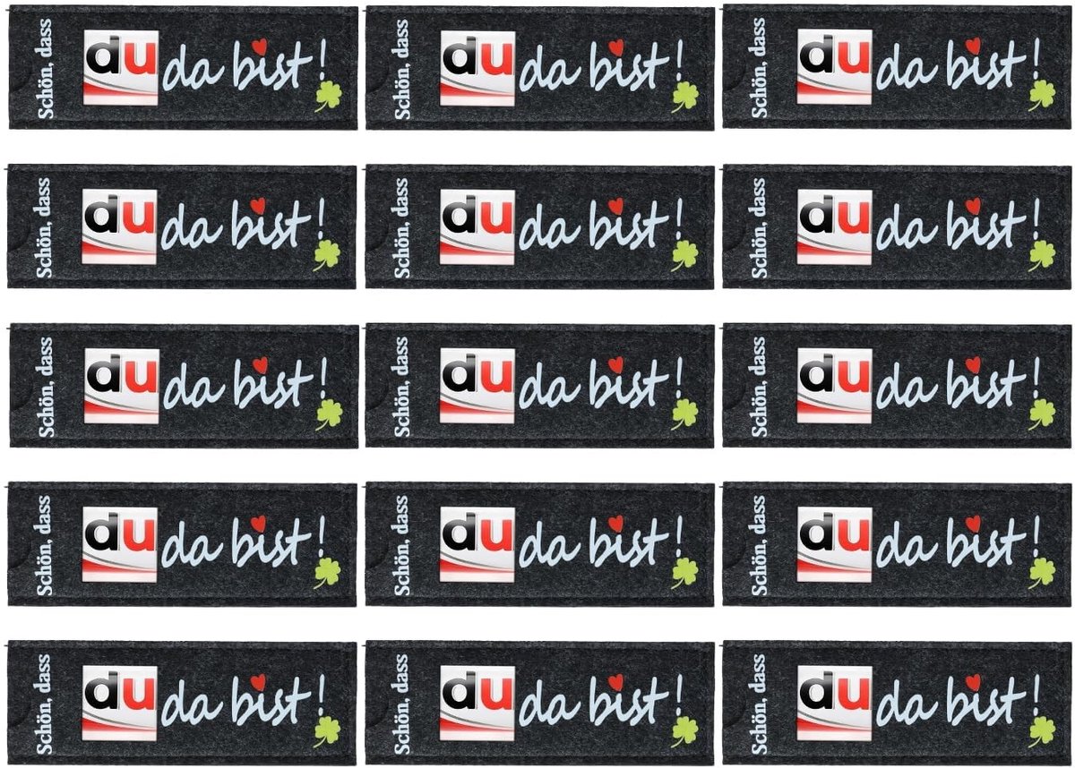 Dailygoods- Vilten Hoezen 15 Stuks - Gastgeschenk Communie - Doop - Bruiloft - Verjaardagsfeest - Hoogwaardig Vilt 14 x 5 cm