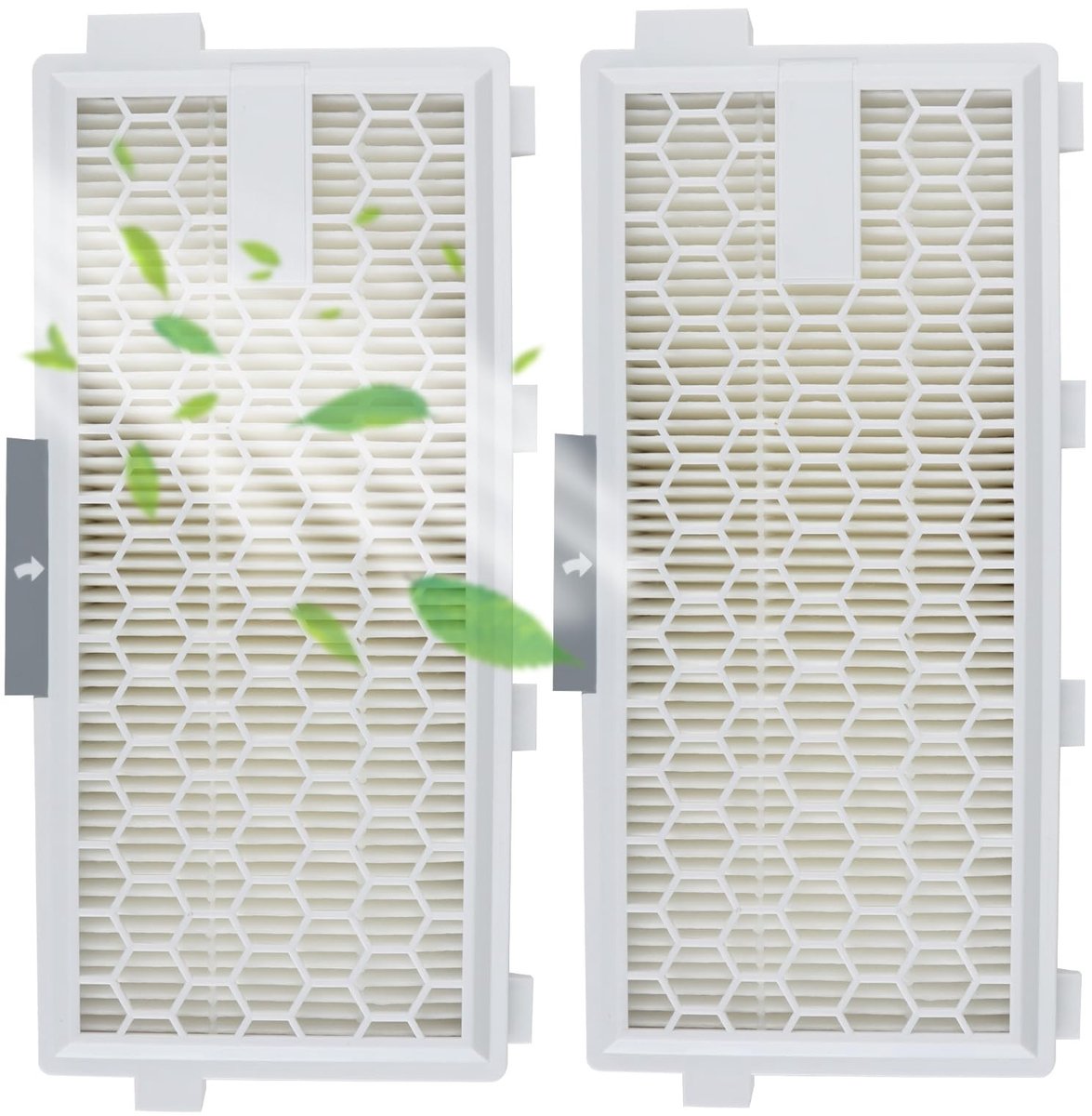 Dailygoods- Stofzuigerfilter 2 Stuks HEPA/Microfilters - Vervangingsset voor Miele C1/C2/C3/S4000-S8999 - Actieve Koolfilter - Hoge Dichtheid Vezels - Efficiënte Filtratie - Filterset