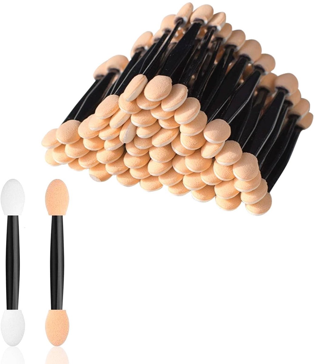Dailygoods- Oogschaduw Applicator 50 Stuks - Dubbelzijdig - Wegwerp Make-up Spons - Precisie Applicator - Geschikt voor Volwassenen - Ideaal voor Meisjes en Dames