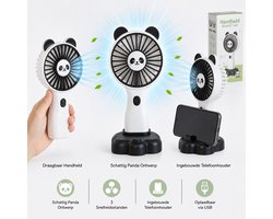 Litalife Handventilator - Draagbaar - USB-C Oplaadbaar - Bamboe Beertje Design