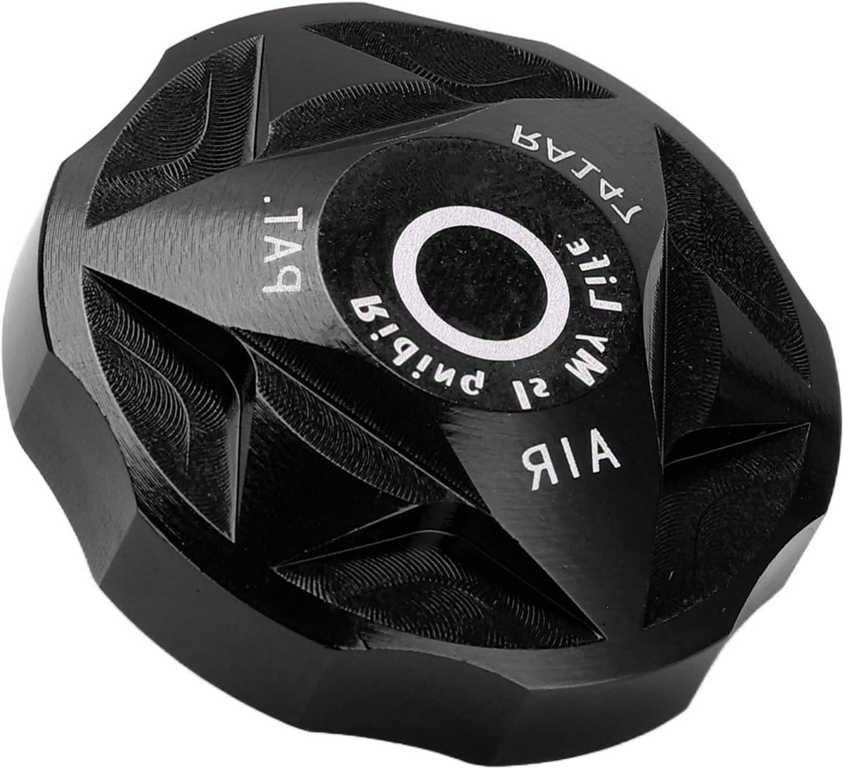 Luchtkamerafdekking voor Voorvork van Fietssuspensie - Aluminium Ventieldop voor Mountainbike, 4 Stuks, Zwart