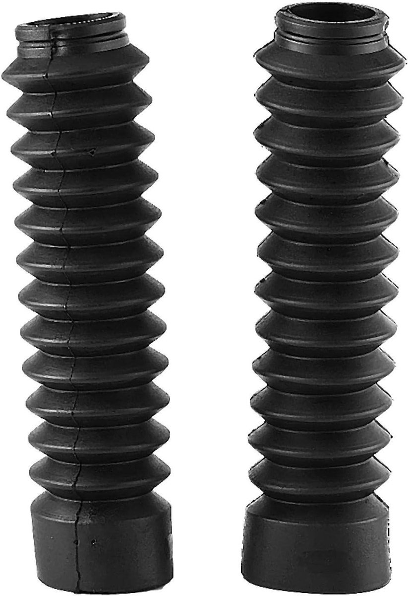 Motorfiets Voorvork Bescherming - Schokabsorberende Stofhoes voor Voorvorken 205x42mm, Zwart, Waterdicht en Duurzaam