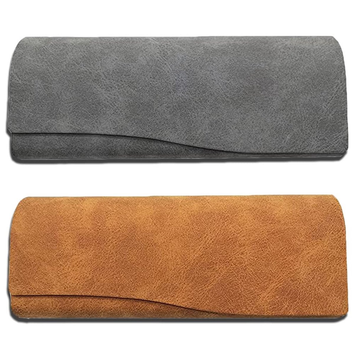 Dailygoods- Brillenkoker Robuust en Duurzaam - Harde Brillenkoker - Leren Brillenkoker - Lichtgewicht en Draagbaar - Geschikt Voor Bijziendheids-, Zonne- en Leesbrillen - Zachte Binnenvoering - Brillenetui