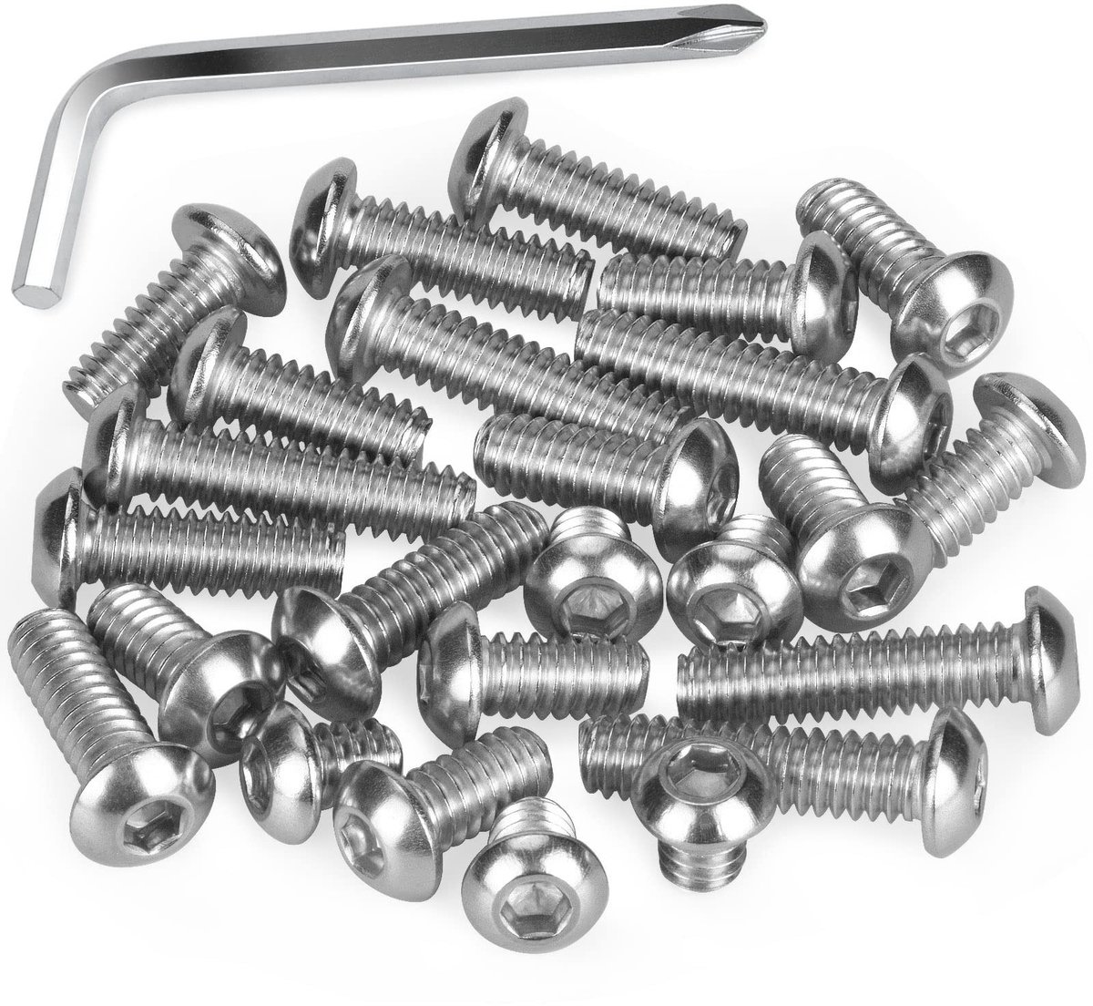 Dailygoods- Converter 1/4" - Schroefset 25 stuks - Moersleutel - Schroefdraad Hex Hoofd - Camera Accessoires - Voor Boor Kooi Dek - Schroef