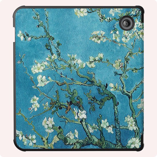 Hoes Geschikt voor Kobo Libra 2 Hoesje Bookcase Cover Book Case Hoes Sleepcover - Bloesem — afbeelding 5
