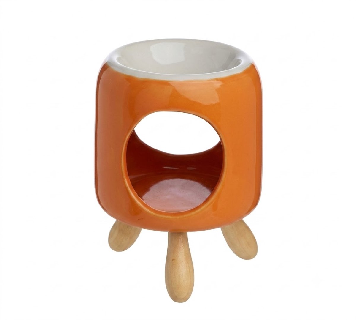 Geurbrander Keramiek met Voet (8.3x8.3x12 cm)