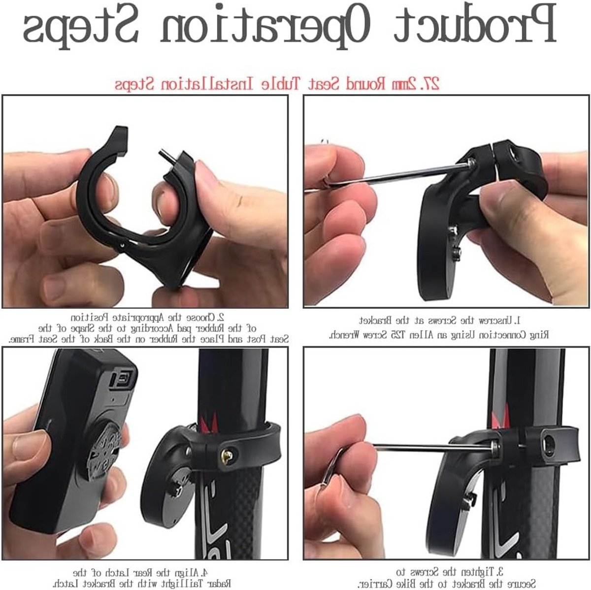 Bicycle Zadelhouder Geschikt voor RTL515 RTL510 RTL500 RVR315 RCT715 Achterlicht voor Fietsen, MTB Accessoires voor Optimale Veiligheid en Comfort