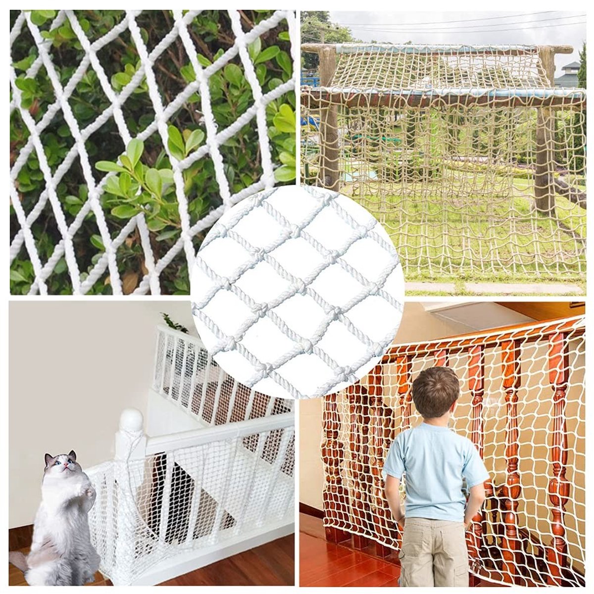 Dailygoods- Veiligheidsnet Hoogwaardig Duurzaam - Anti-val Net - Kinderen - Balkon - Trapleuning - Scheurvast Materiaal - 1,5 x 3 Meter - Kindveiligheidsnet