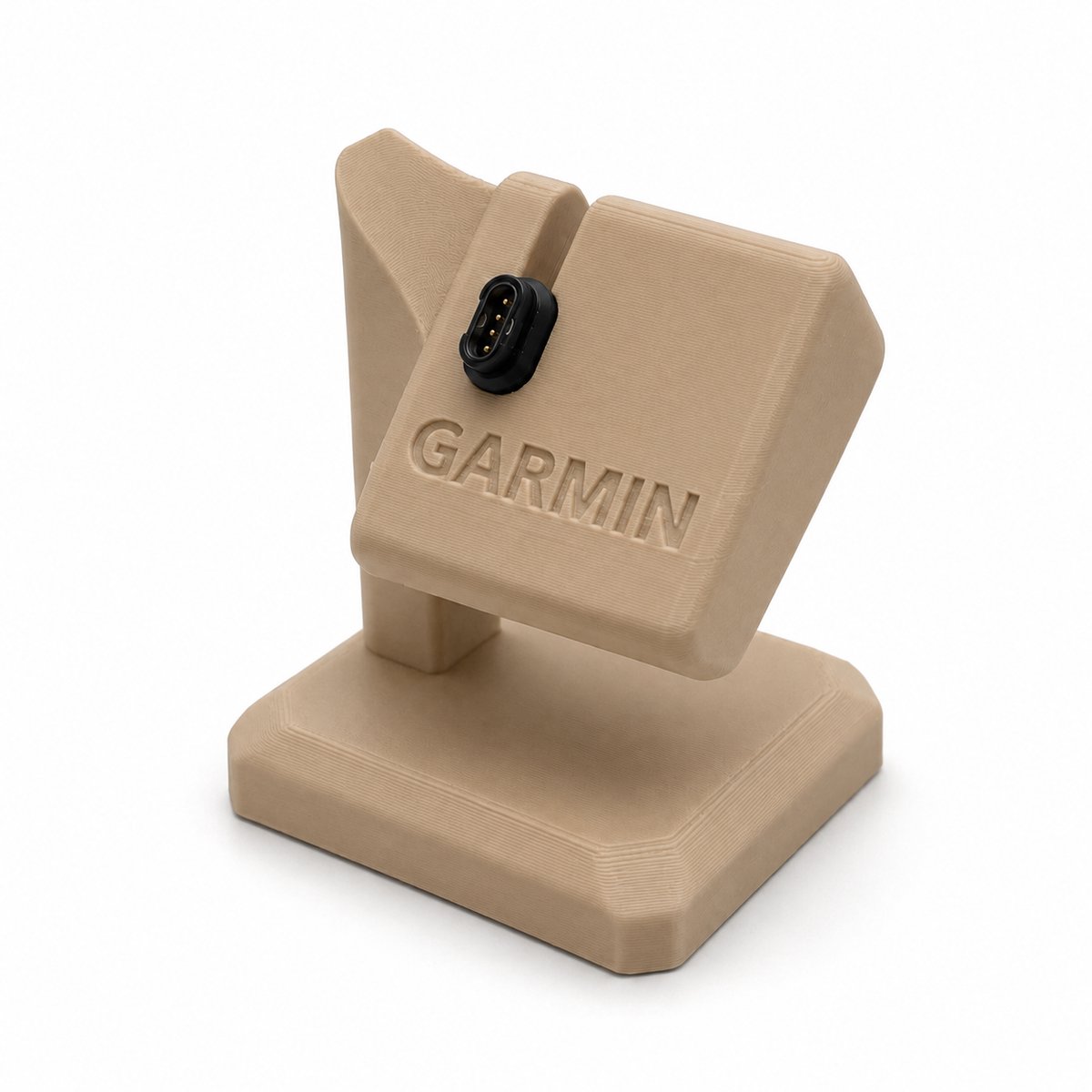Skushy Oplaadstandaard Compatibel met Garmin Forerunner Fenix Epix - Garmin Horloge Houder - Sporthorloge Laadstation - Bureau Dock - Kabelhouder - Smartwatch Oplader Houder - Latte